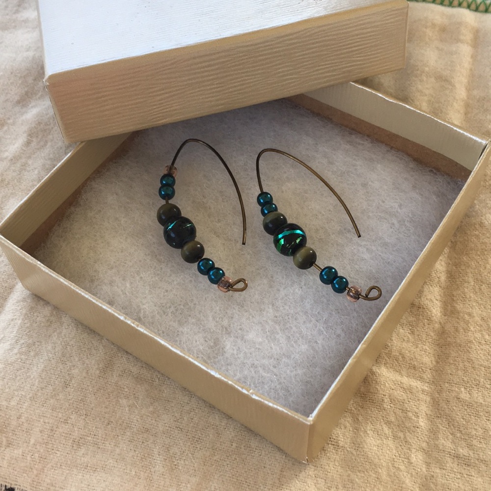 Bronze/bead Earrings